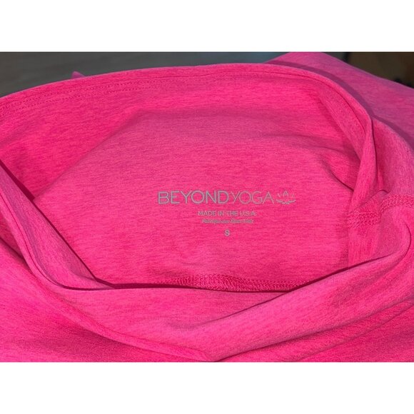 Beyond Yoga Womens High-Waist Biker Shorts S Pink Elph Stretch Activewear USA - Picture 4 of 6